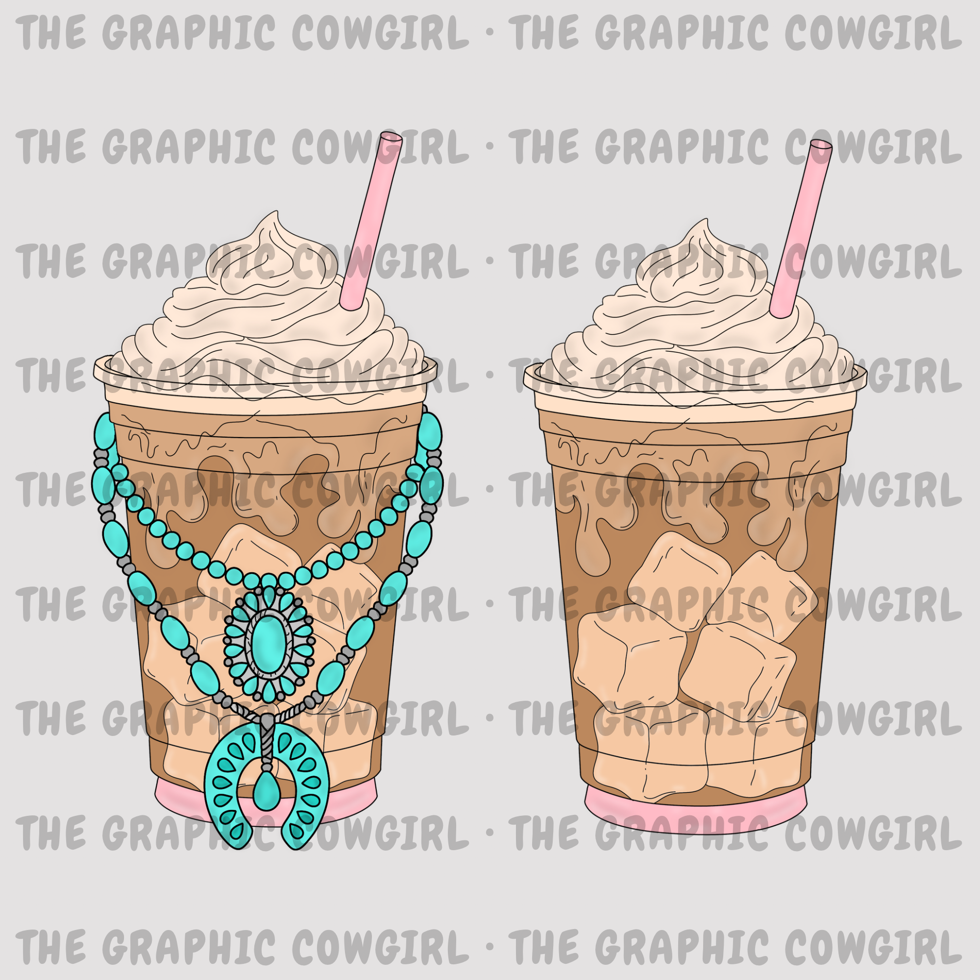 Iced Coffee 2pc Clipart Set