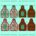 Cow Tag 8pc Clipart Set