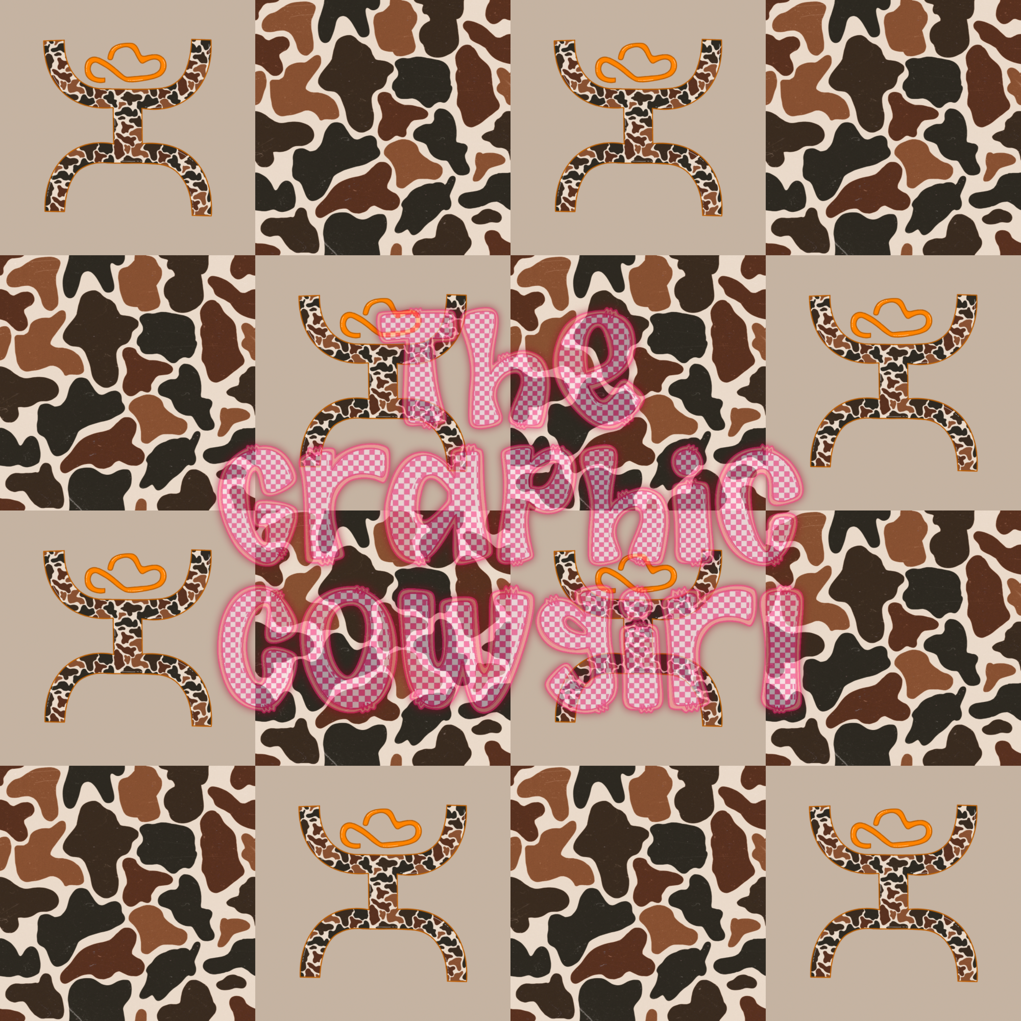 Camo Hooey Checkered Seamless
