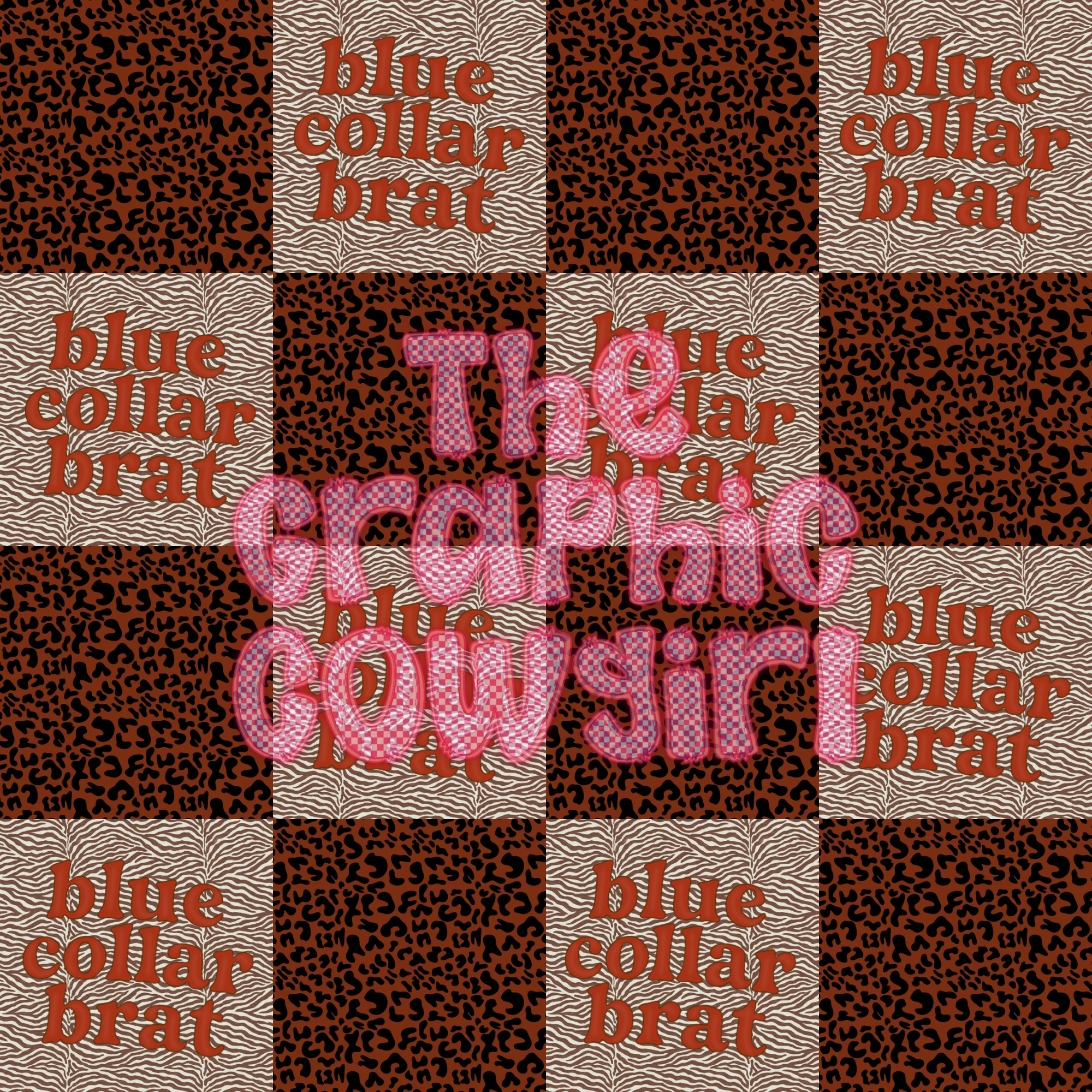 Blue Collar Brat Check Seamless